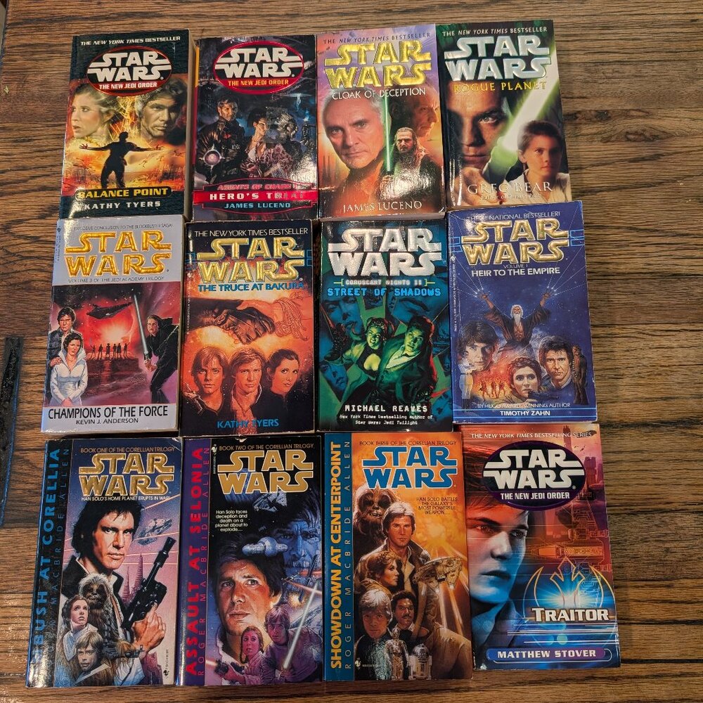 Lot of (12) Star Wars Lot of Paperback Books Mixed Conditions
